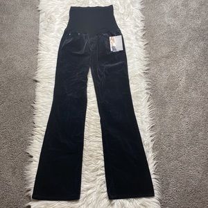 NWT AG Adriano Goldschmied maternity velvet flare pants